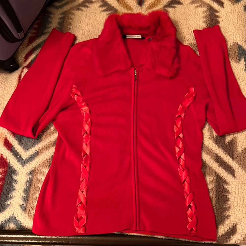 Cozy red sweater